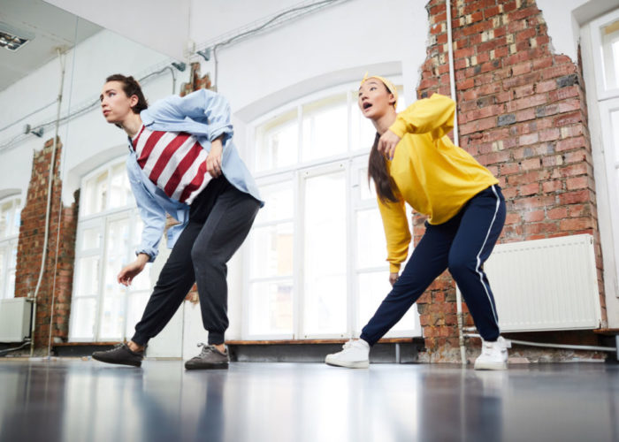 Dancing in studio Dancing in studio