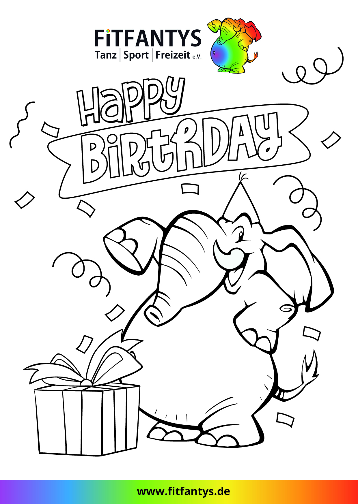 Ausmalbild „Geburtstag“